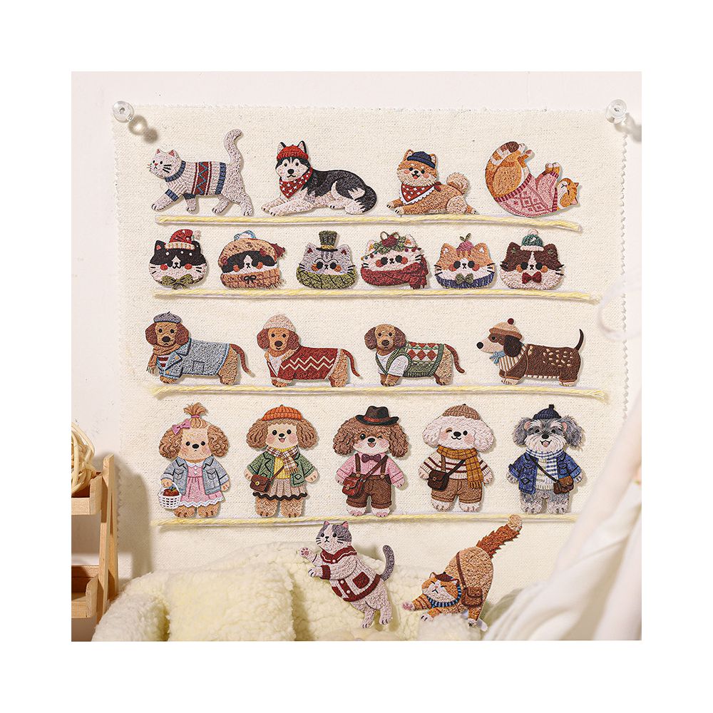 Dog and Cat Wardrobe Paper Stickers 30 psc 4 variants image 2