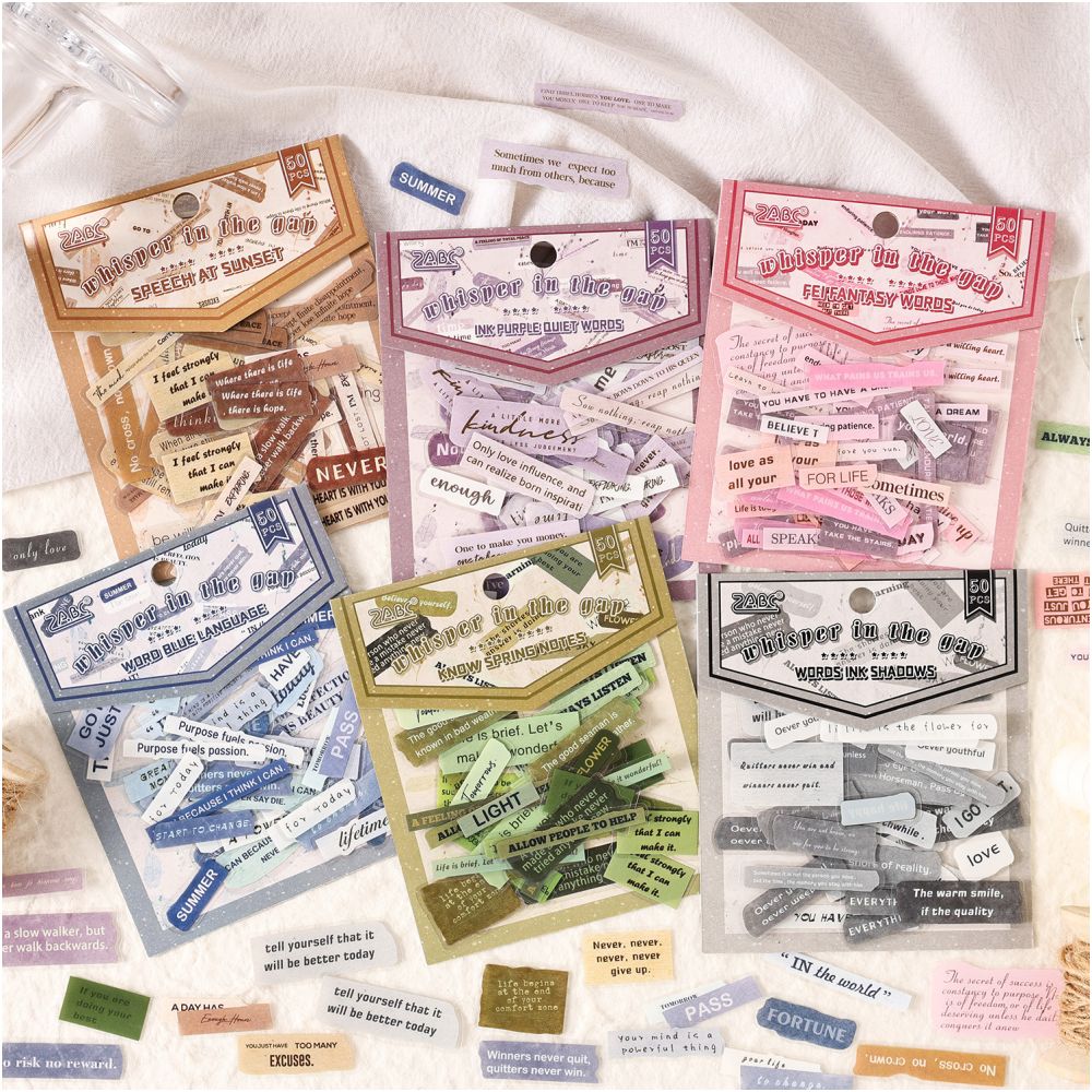 Whispers in the Gap Series Stickers 50 psc 6 designs image 0