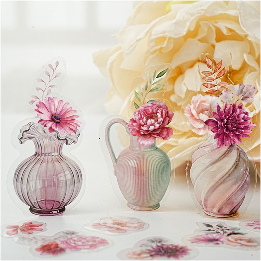Hidden Flowers Series PET Sticker Pack 20 Sheets 6 Designs image 0