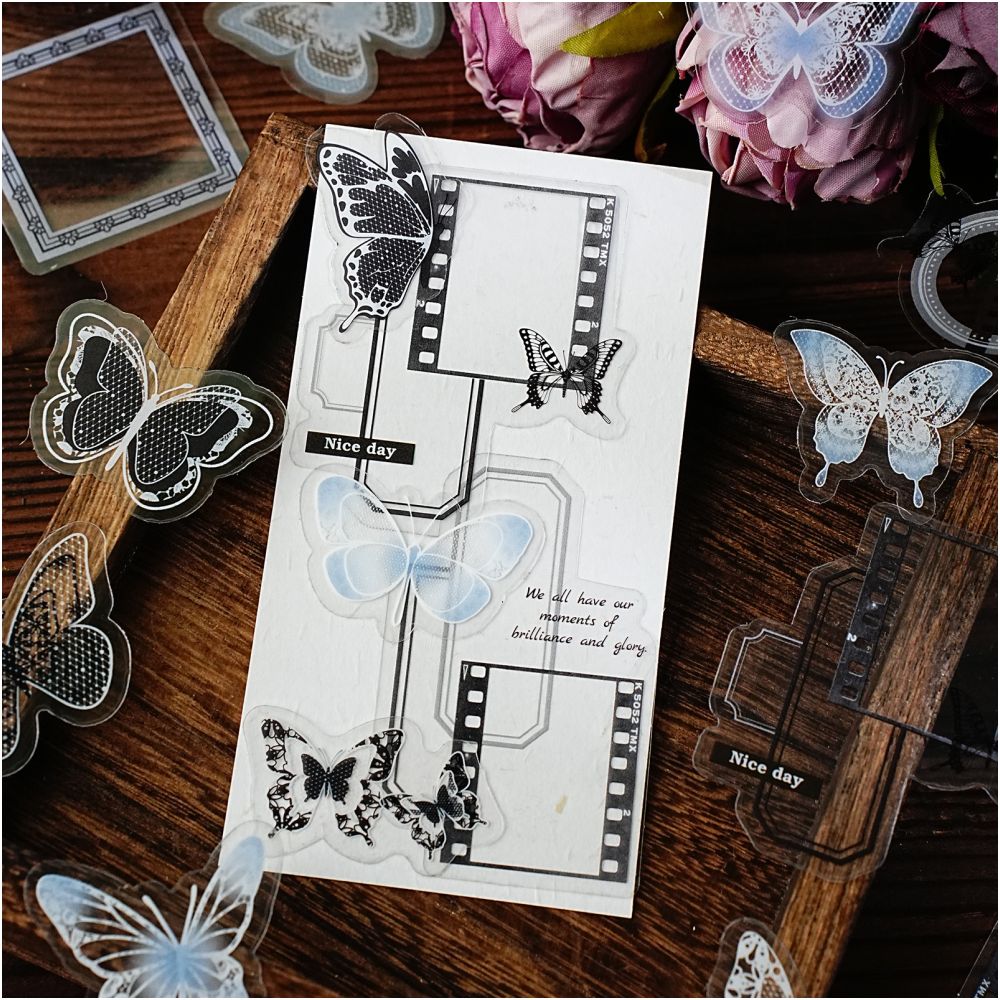 Floral Inflorescence Series PET Stickers Pack 15 Sheets 6 Designs image 1