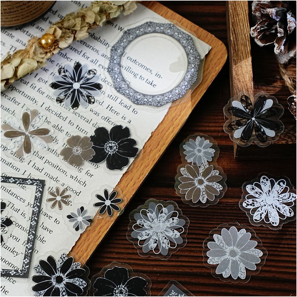 Floral Inflorescence Series PET Stickers Pack 15 Sheets 6 Designs image 2