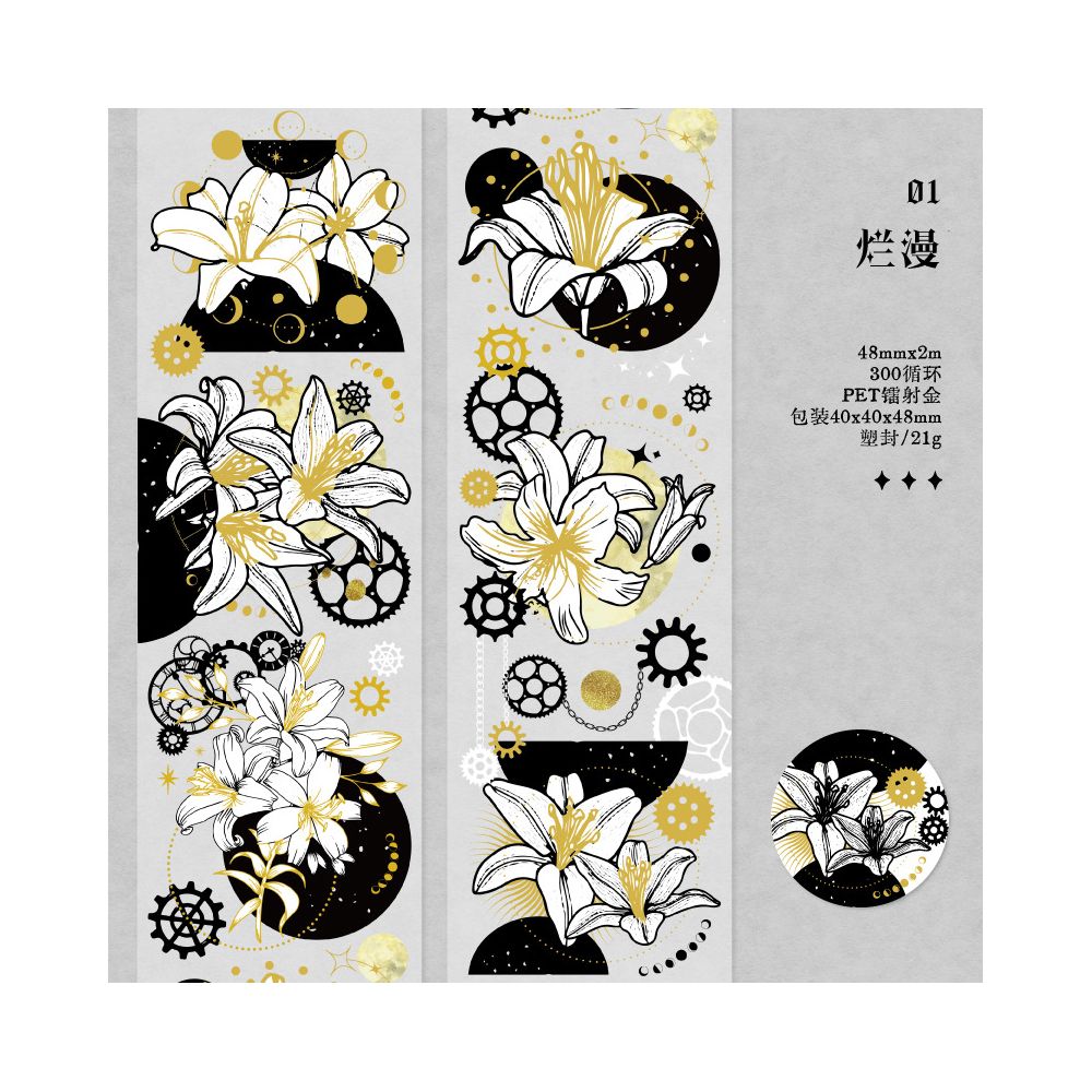 Starry Dream and Firefly Series PET tape 4 8cm x 2m 6 Designs