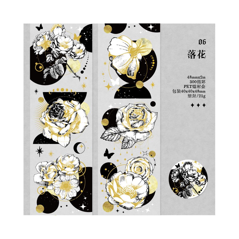 Starry Dream and Firefly Series PET tape 4 8cm x 2m 6 Designs