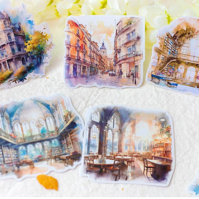 Retro Land Series Paper Stickers 6 Designs image 2