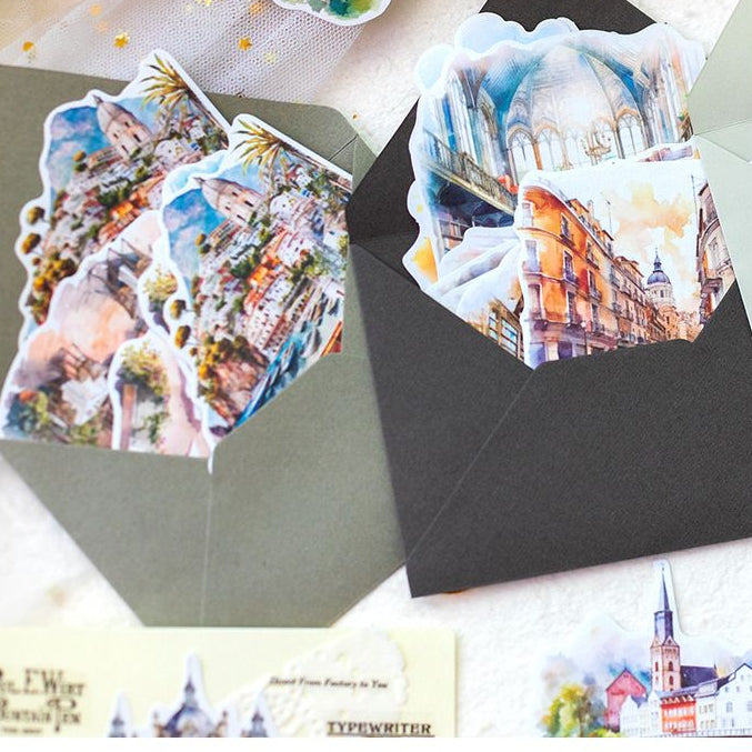 Retro Land Series Paper Stickers 6 Designs image 3