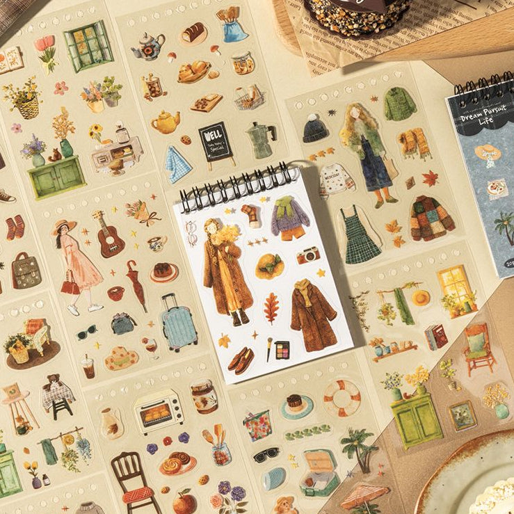 Dream Life Series PET Sticker Book 4 Designs 20 Sheets image 2