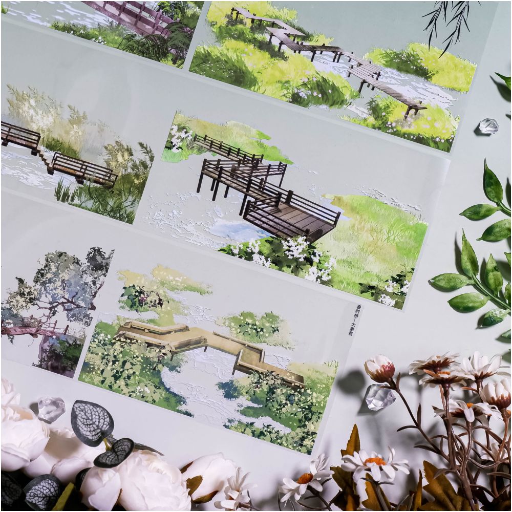 Spring Time Bridge PET Tape 10cm x 1m image 1