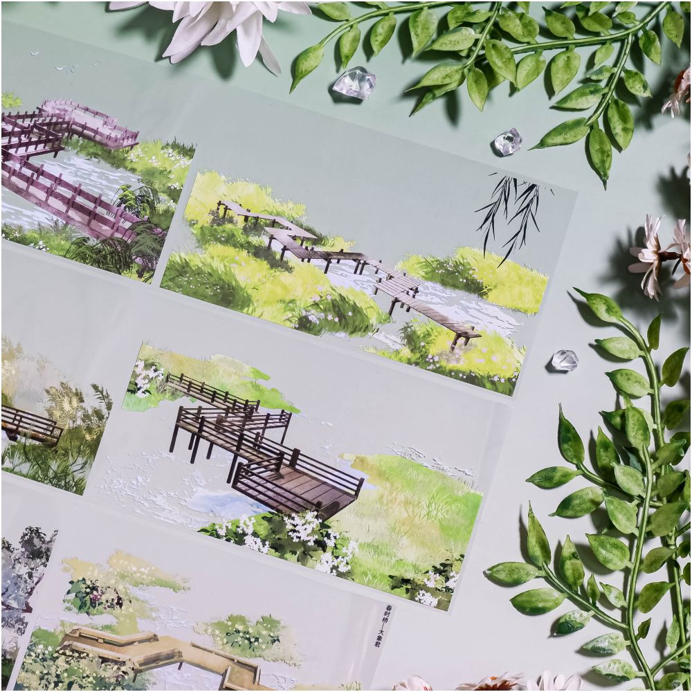 Spring Time Bridge PET Tape 10cm x 1m image 2