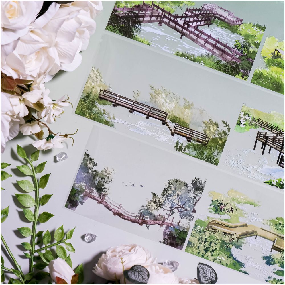 Spring Time Bridge PET Tape 10cm x 1m image 0