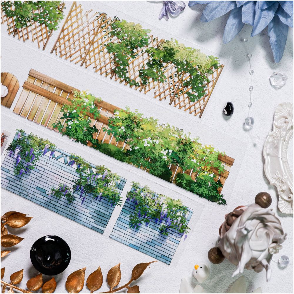 Bamboo Fence Ancient Style PET Tape 5cm x 1m image 0