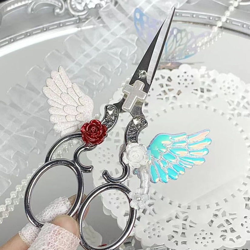 Vintage Angel Wings handmade scissors image 1