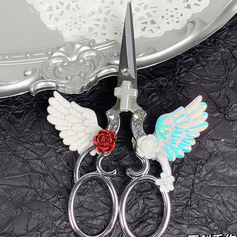 Vintage Angel Wings handmade scissors image 2