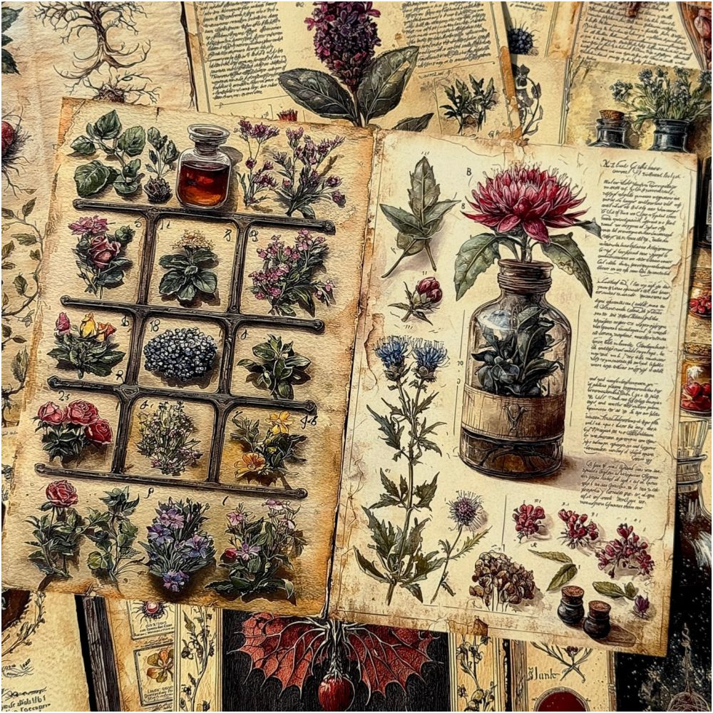 Gothic Rose Background Paper 12psc image 3