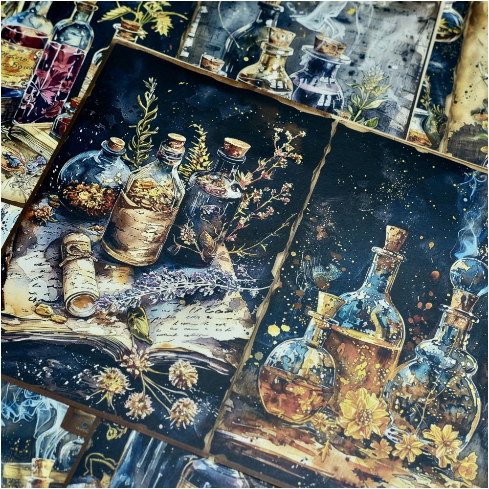 Magical Herb Background Paper image 3