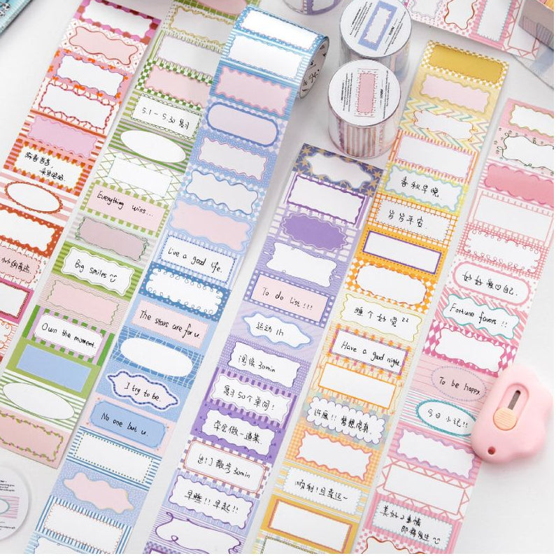 Notes Cloud Series Paper Tape 5cm x 2m 6 Designs image 0