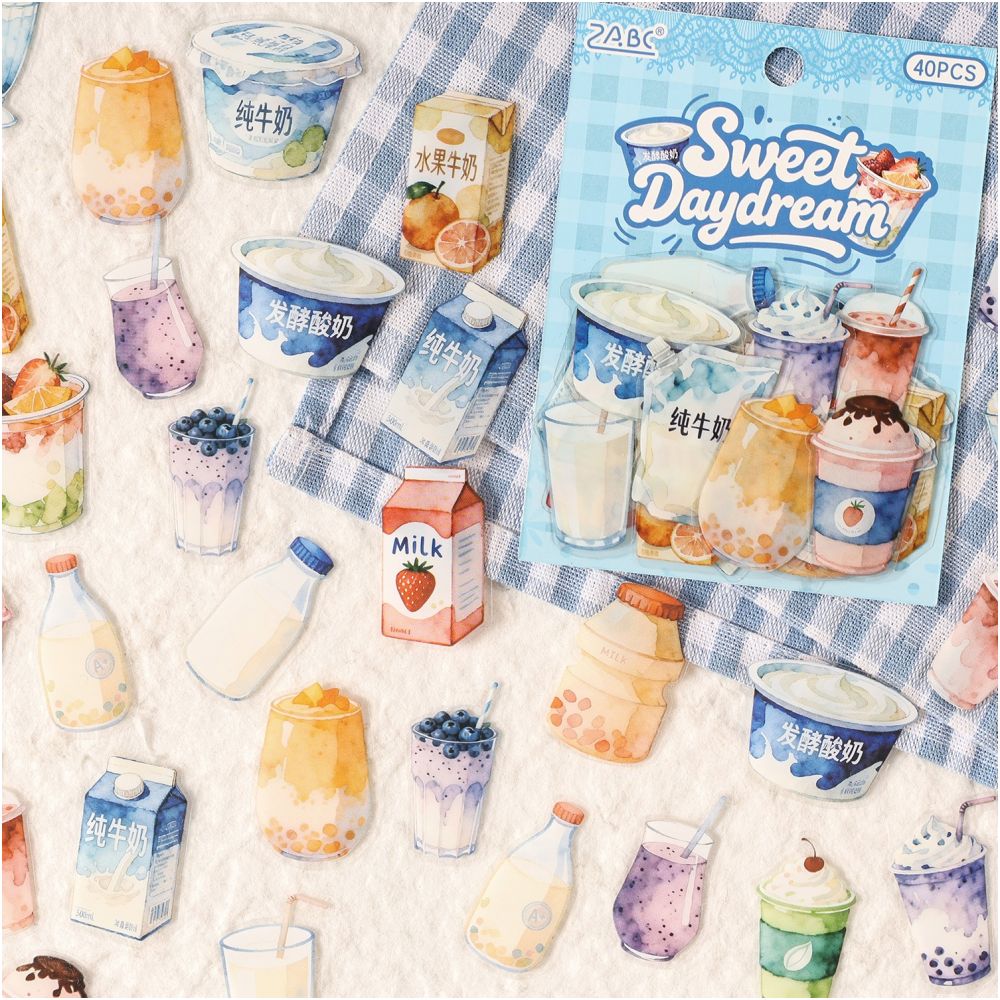 Beverage Themed PET Stickers 40 Sheets 6 Styles image 3
