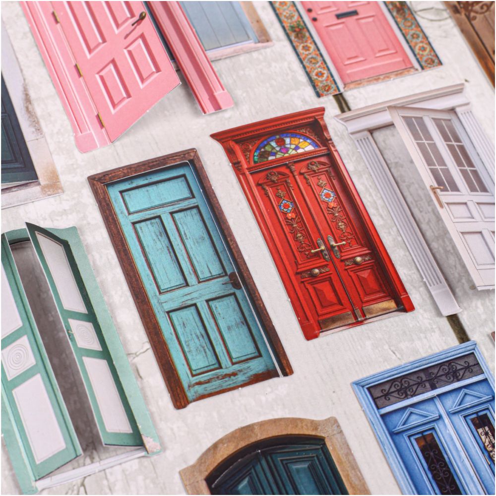 Vintage Door Series Material Paper 16 psc 6 variants image 1