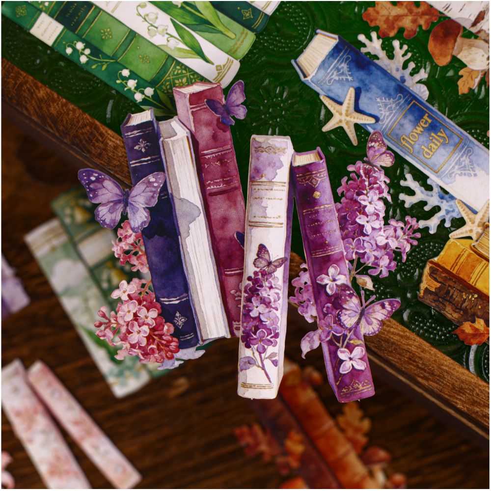 Reading Spine Series Paper Stickers 16 Pcs 6 Styles image 1