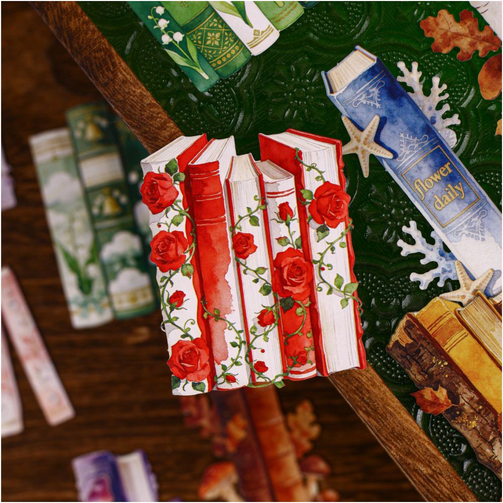 Reading Spine Series Paper Stickers 16 Pcs 6 Styles image 2