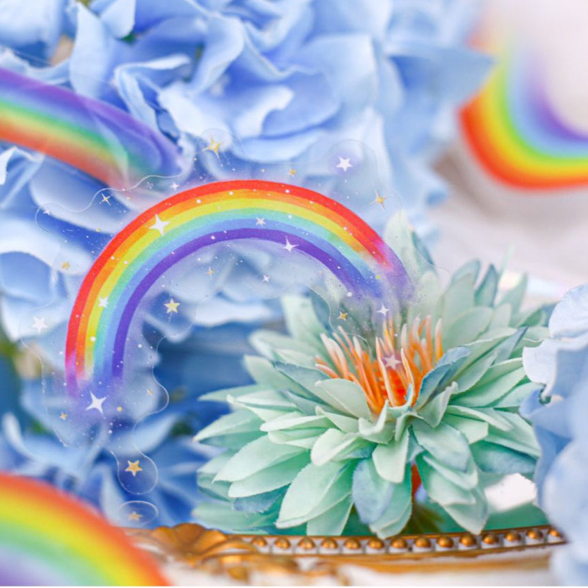 Rainbow Series PET Stickers 16 Sheets 6 Styles image 0