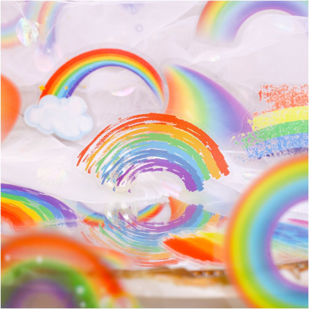 Rainbow Series PET Stickers 16 Sheets 6 Styles image 3