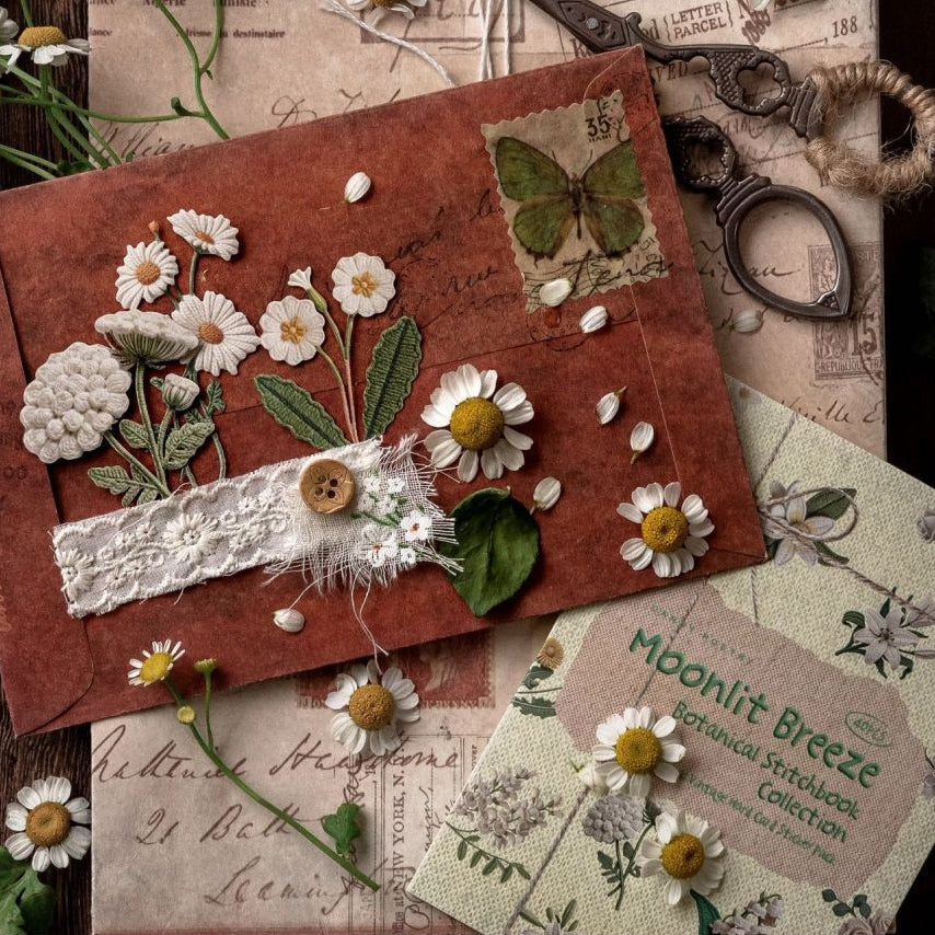 Botanical Fabric Book Series Hard Card Stickers 40 Sheets 6 Designs image 3
