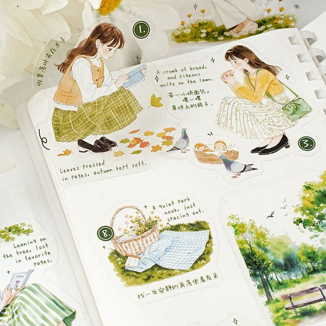 Character Designs Daily Life PET Stickers 6 Designs 15 Pcs image 3