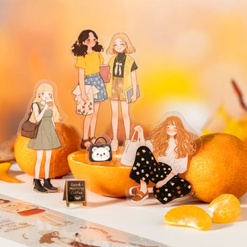 Orange Girls Character Series PET Tape 4 5cm x 2m 6 variants image 0