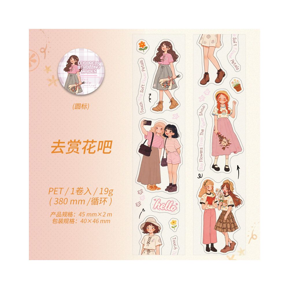 Orange Girls Character Series PET Tape 4,5cm x 2m 6 variants