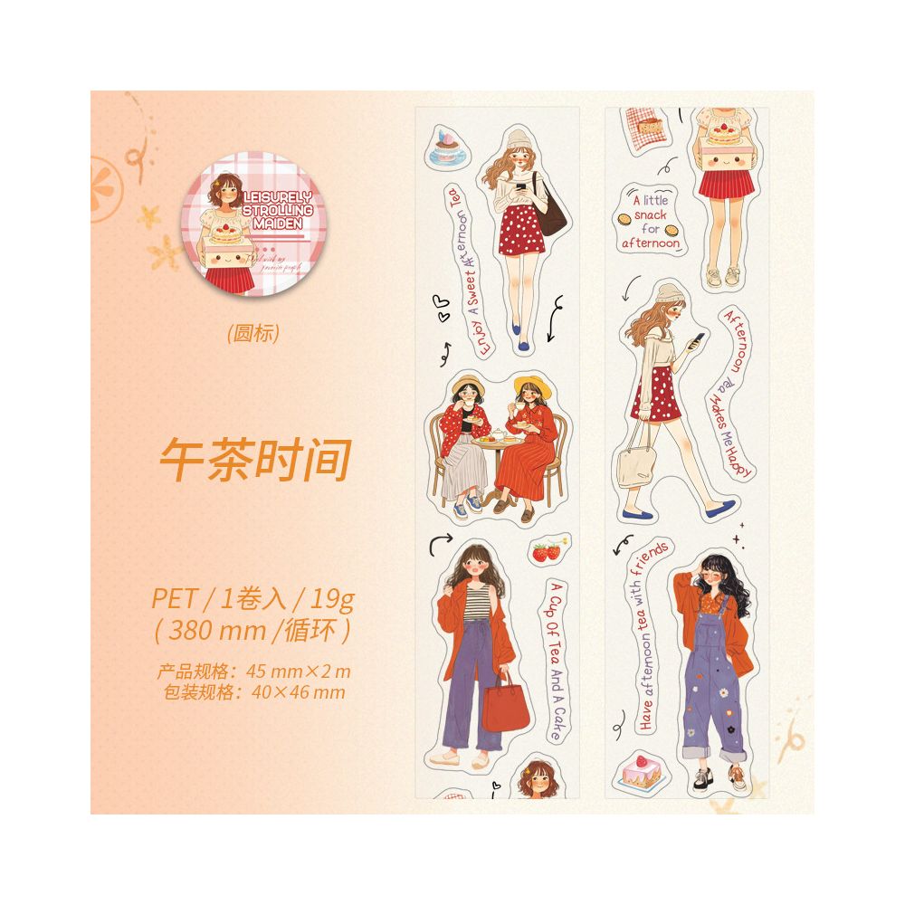 Orange Girls Character Series PET Tape 4,5cm x 2m 6 variants