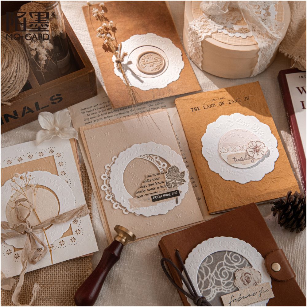 Moonlight Sonata Series Embossed paper 4 Designs 13 pcs image 0
