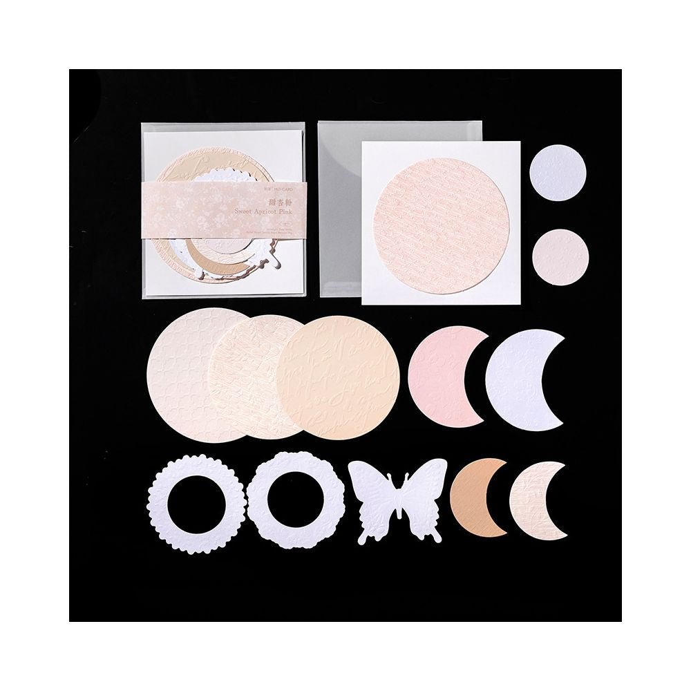 Moonlight Sonata Series Embossed paper 4 Designs 13 pcs