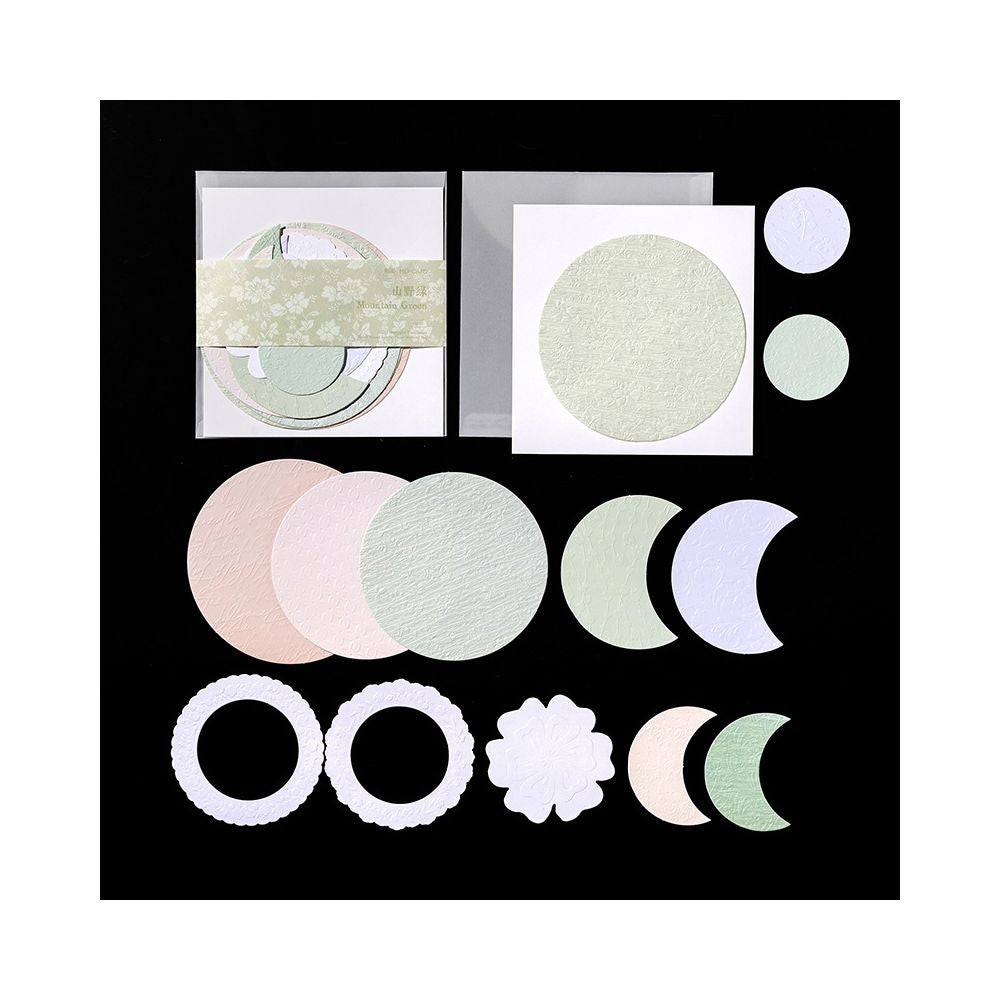 Moonlight Sonata Series Embossed paper 4 Designs 13 pcs