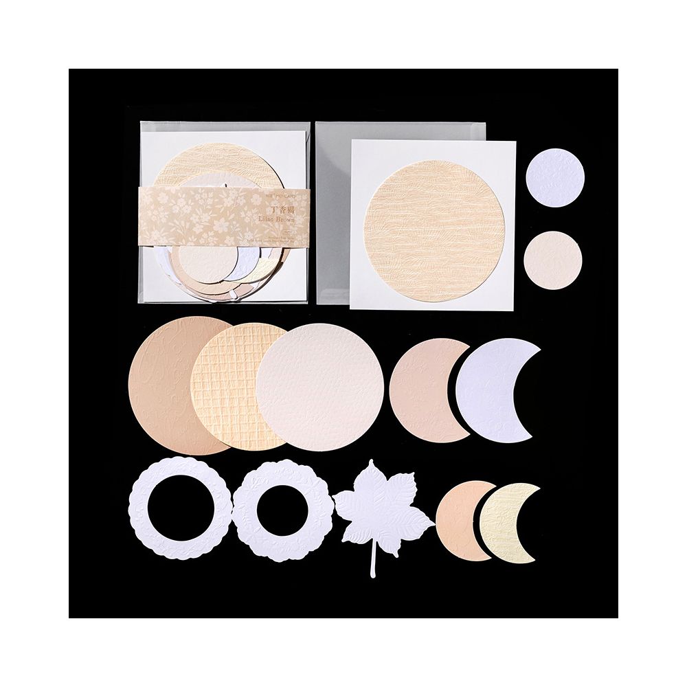 Moonlight Sonata Series Embossed paper 4 Designs 13 pcs