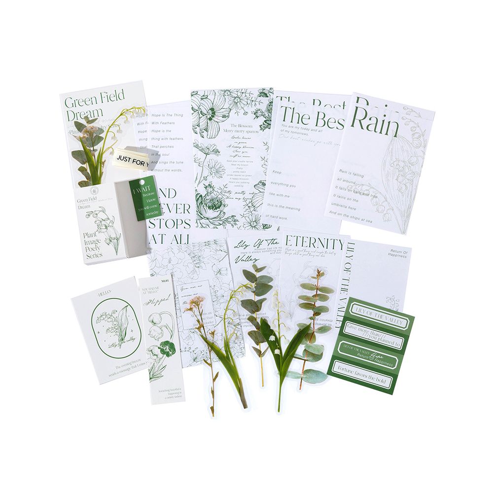 Plant Series Paper and PET Stickers pack 6 Styles