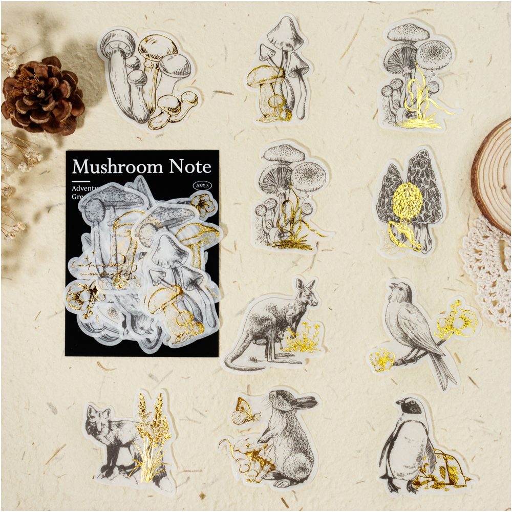 Plant and Flower Paper Stickers 20psc 4 Designs image 0
