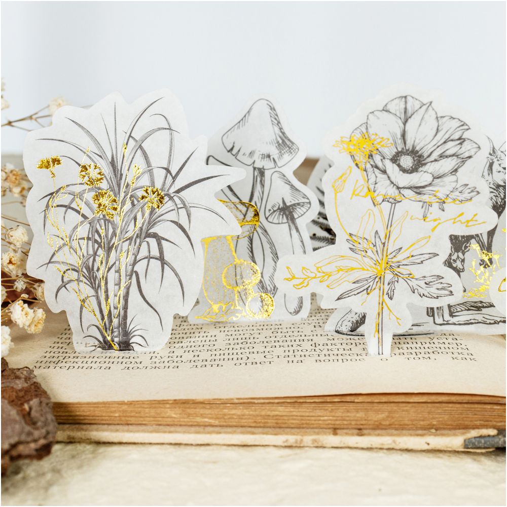 Plant and Flower Paper Stickers 20psc 4 Designs image 1