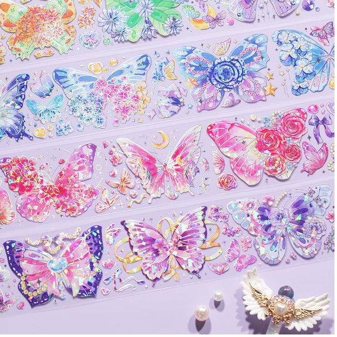 Butterfly Letter PET Tape 6cm x 1 5m 4 Designs image 0