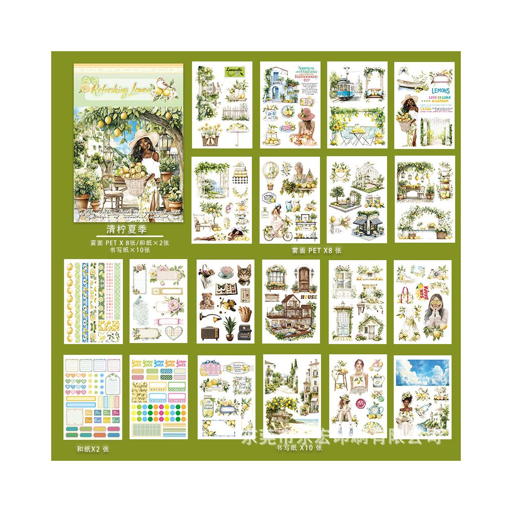 Summer Time PET and Paper stickers book