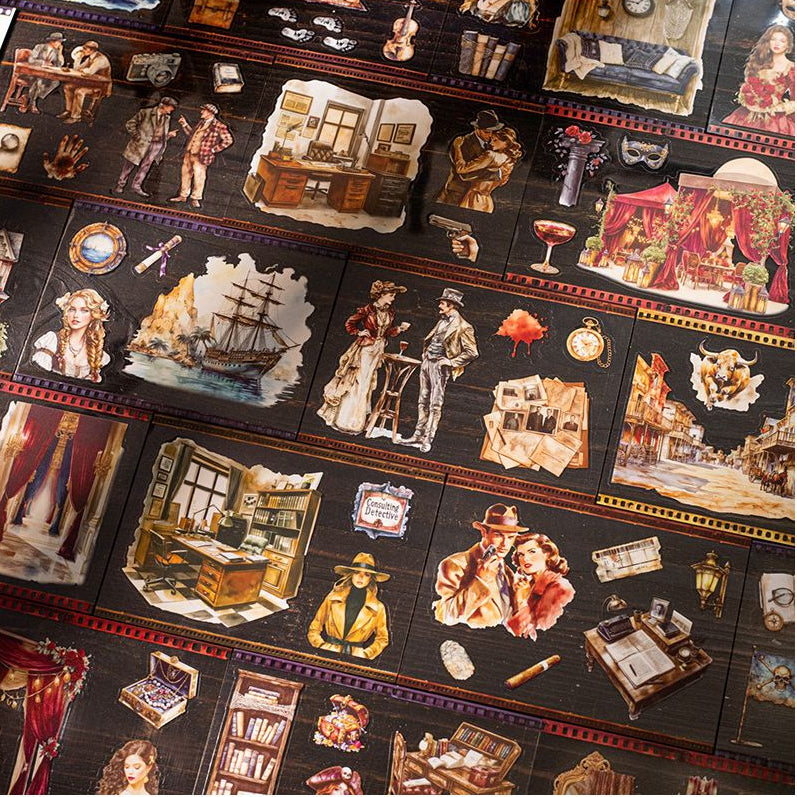 Themed Theatrical PET Sticker Book 20 Sheets 4 Styles image 2