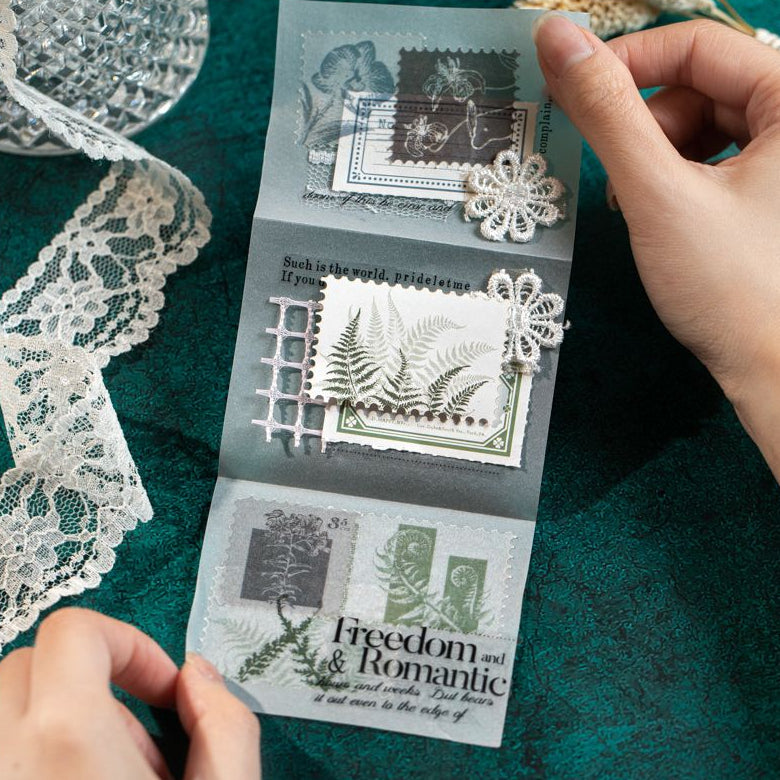 Plant Ticket Dual Material Paper Stickers 6 Styles image 2