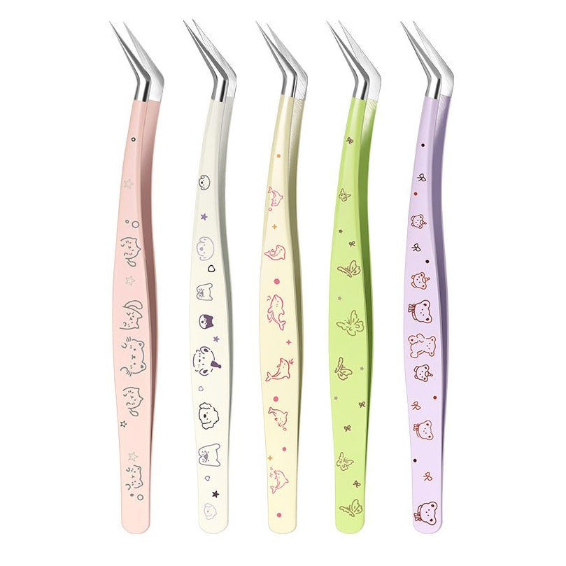 Stainless steel tweezers kit 5 Styles image 4