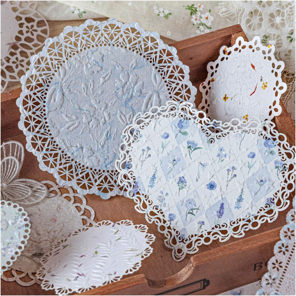 Vintage Lace Series Paper Stickers 14 psc 6 variants image 3