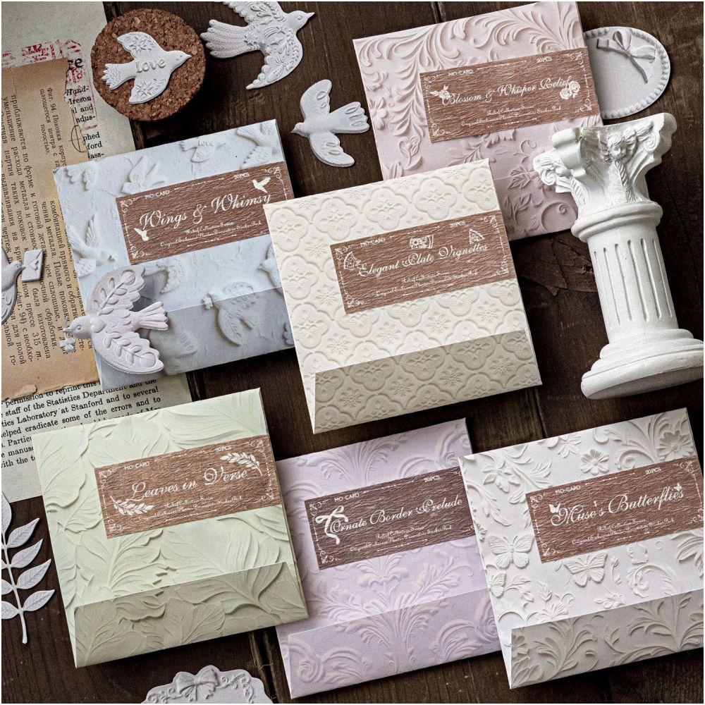 Vintage French Style Series Paper Stickers 20 psc 6 variants image 1