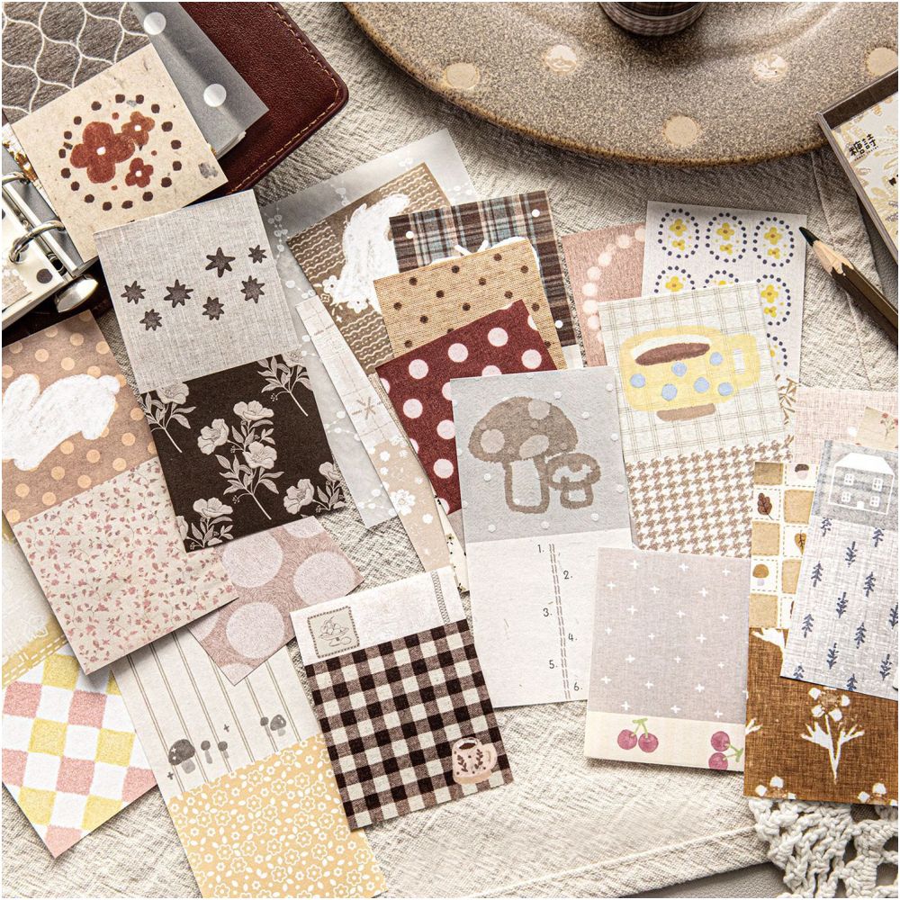 Faded Poem Series Material Paper 50 Psc 4 designs image 3