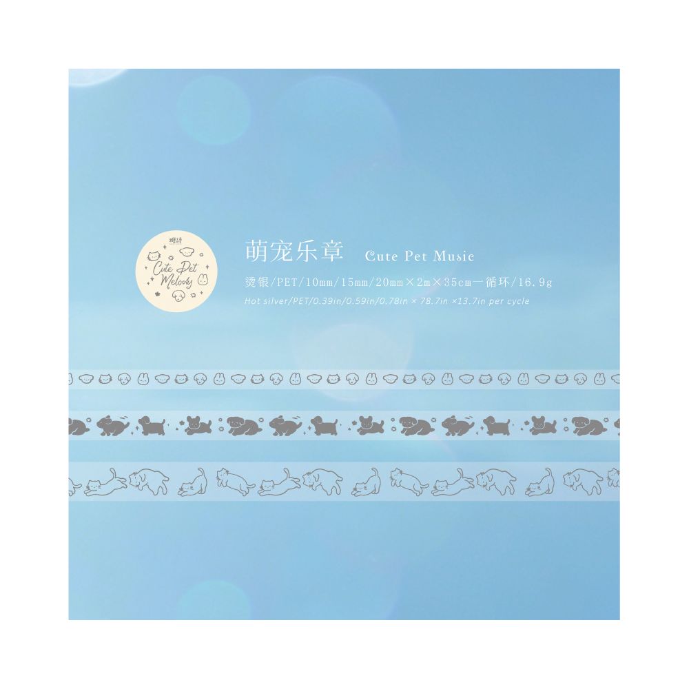 Silver Special Edition Series PET Tape Set 6 Designs