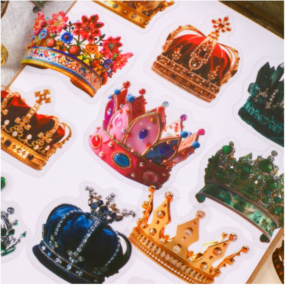 Pack Crown Series PET Stickers 16 psc 6 Styles image 0
