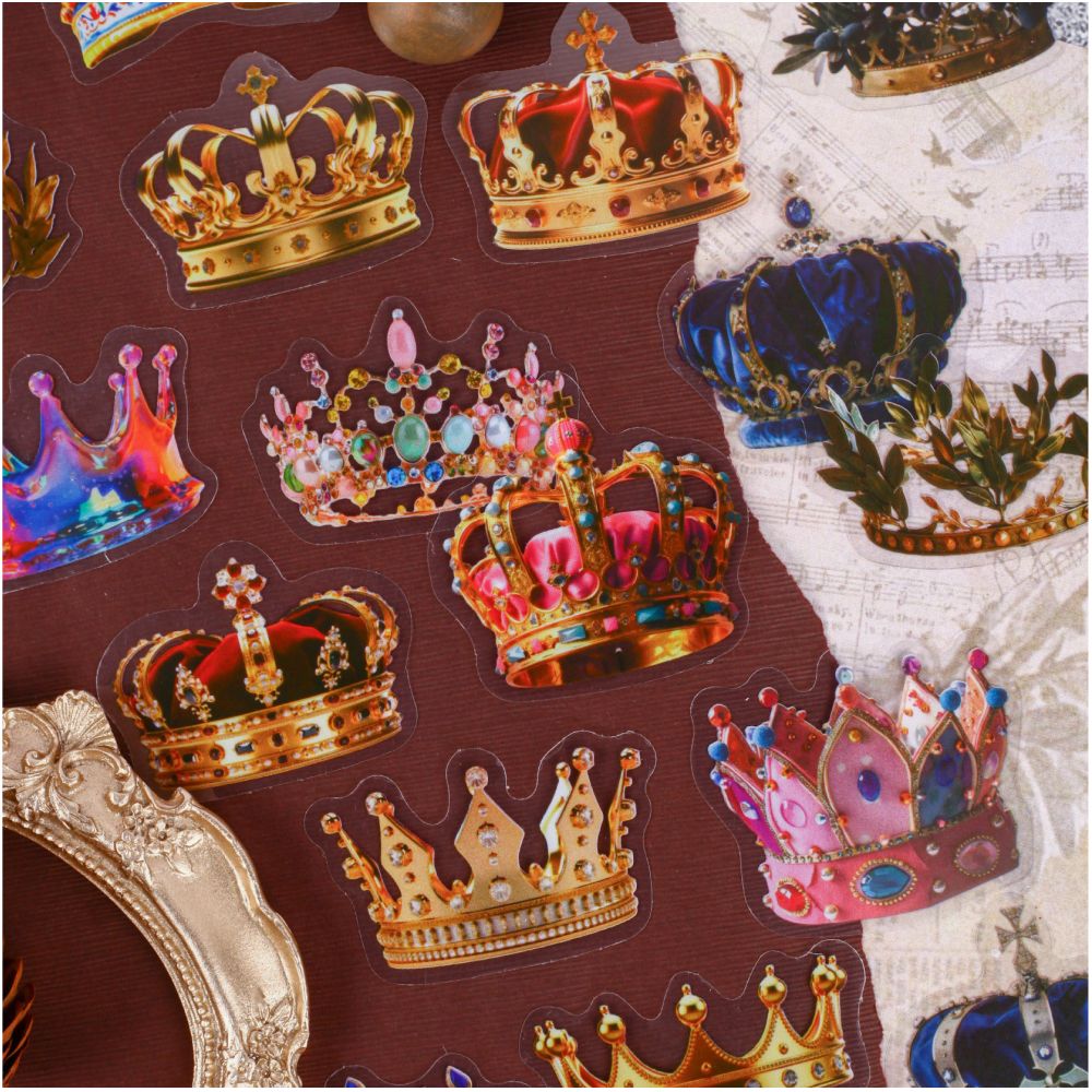 Pack Crown Series PET Stickers 16 psc 6 Styles image 2