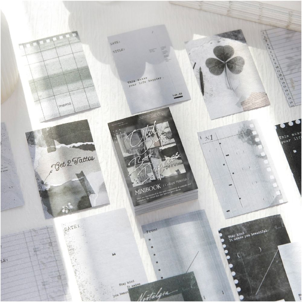Old Days Impression Series Paper Book 50 Sheets 6 Designs image 0