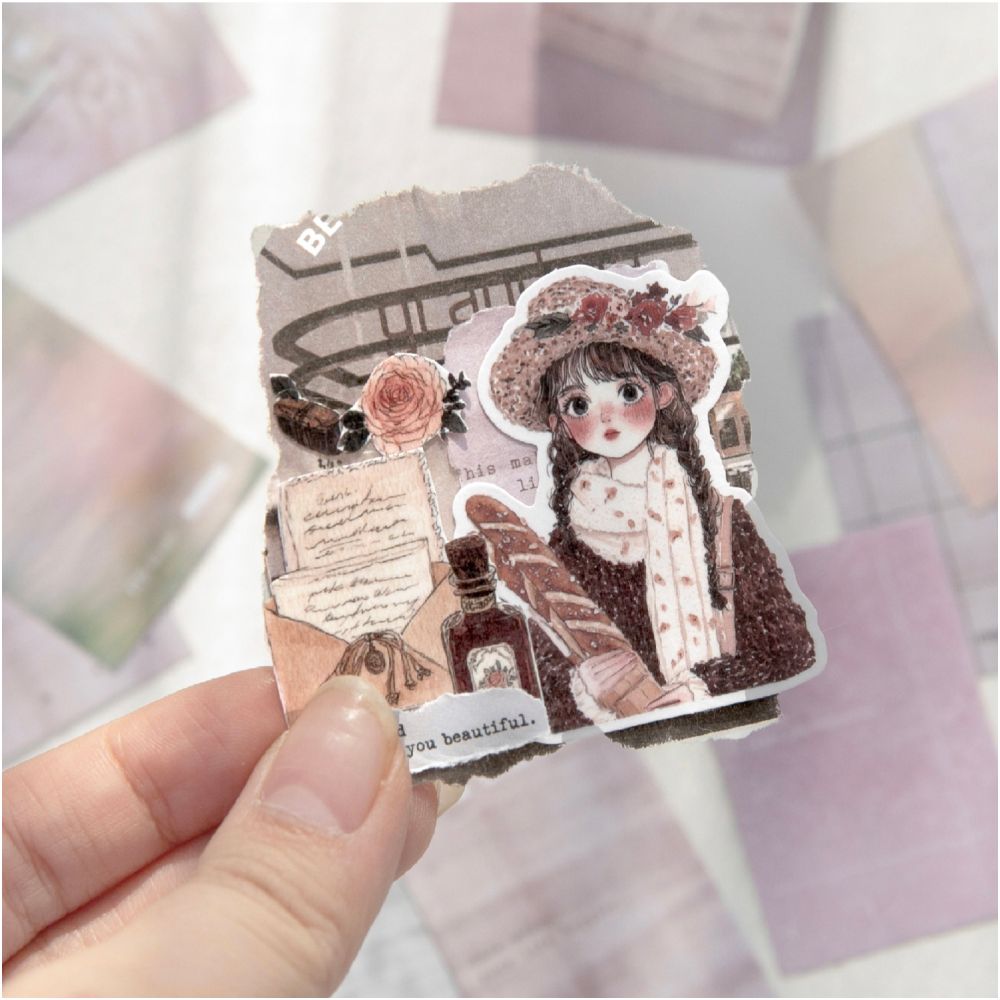 Old Days Impression Series Paper Book 50 Sheets 6 Designs image 2